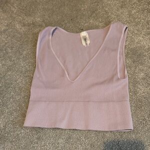 Nikibiki Lavender Ribbed Crop Top